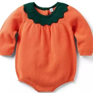 Janie and Jack knit pumpkin romper